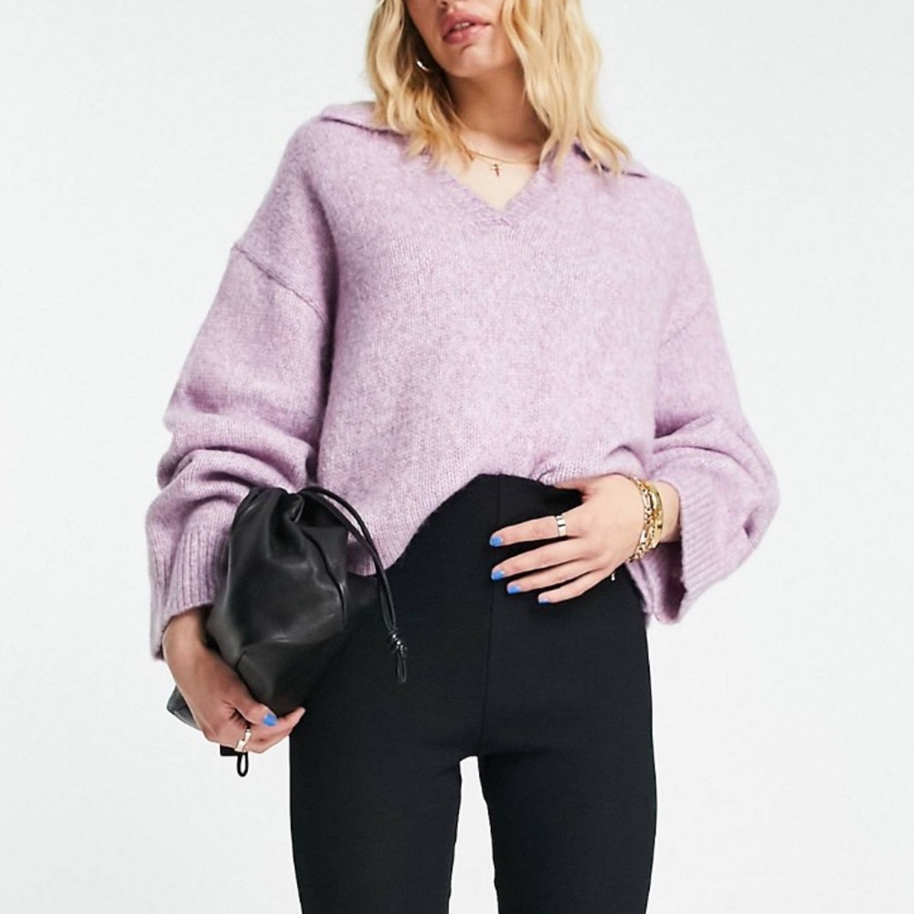 ASOS Lilac V-Neck Sweater